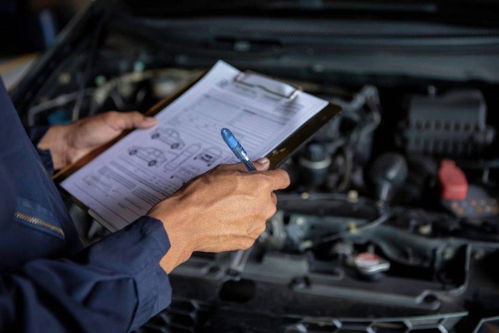 car having its MOT test