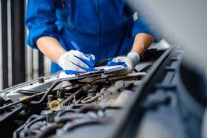 car having maintenance and servicing from mechanic